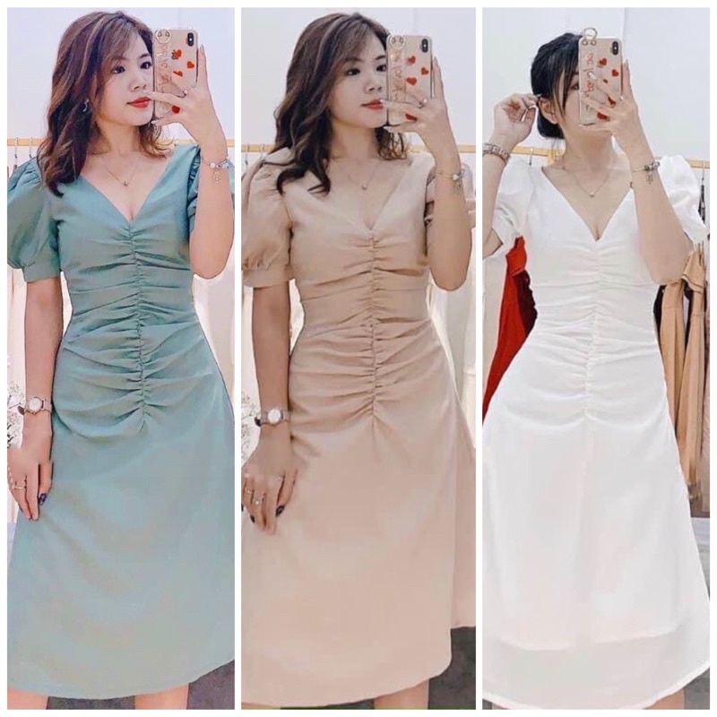 Đầm nhúng eo 3 màu