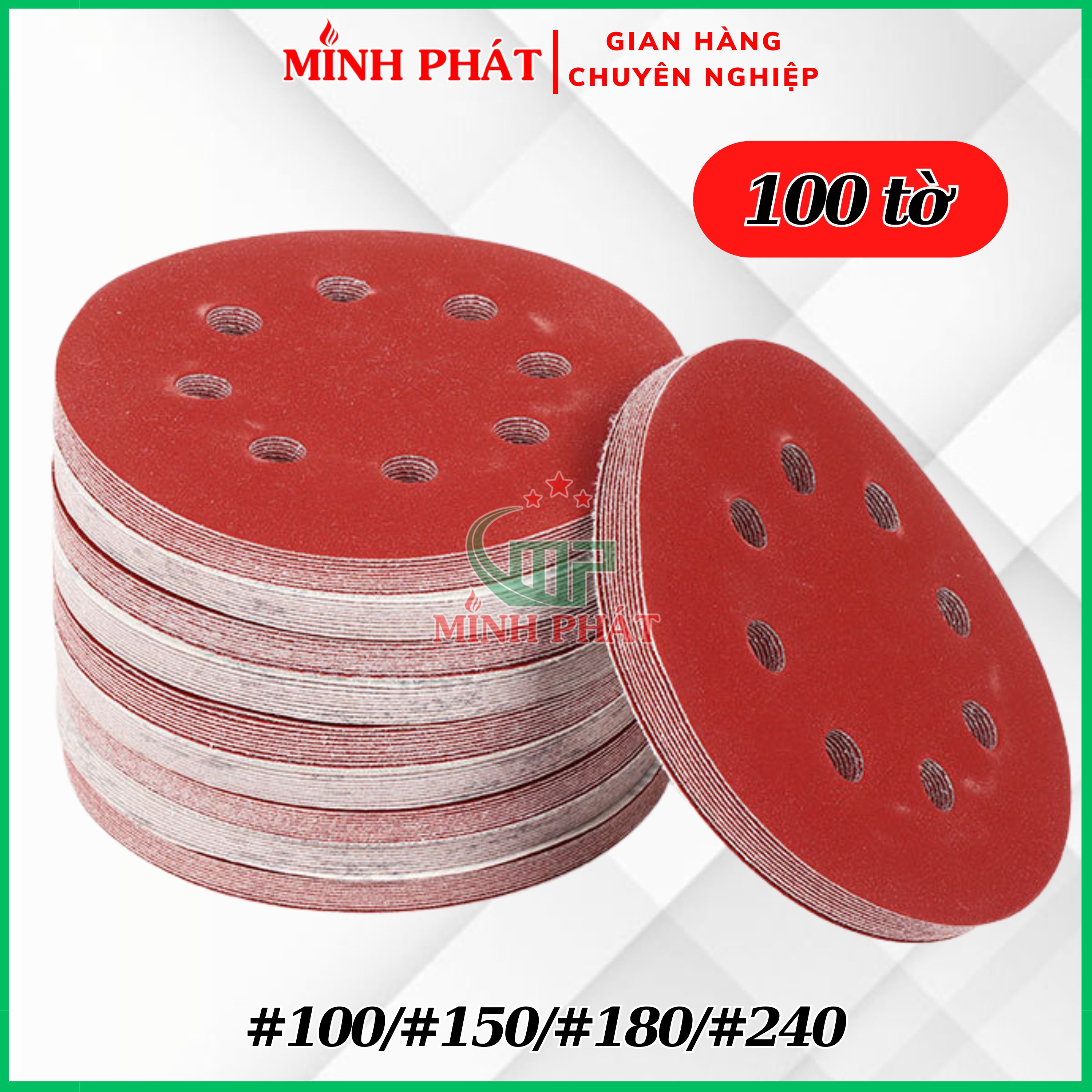 100 Tờ Giấy Nhám Chà Tường Sơn Nước 18cm #120 #150 #180 #240