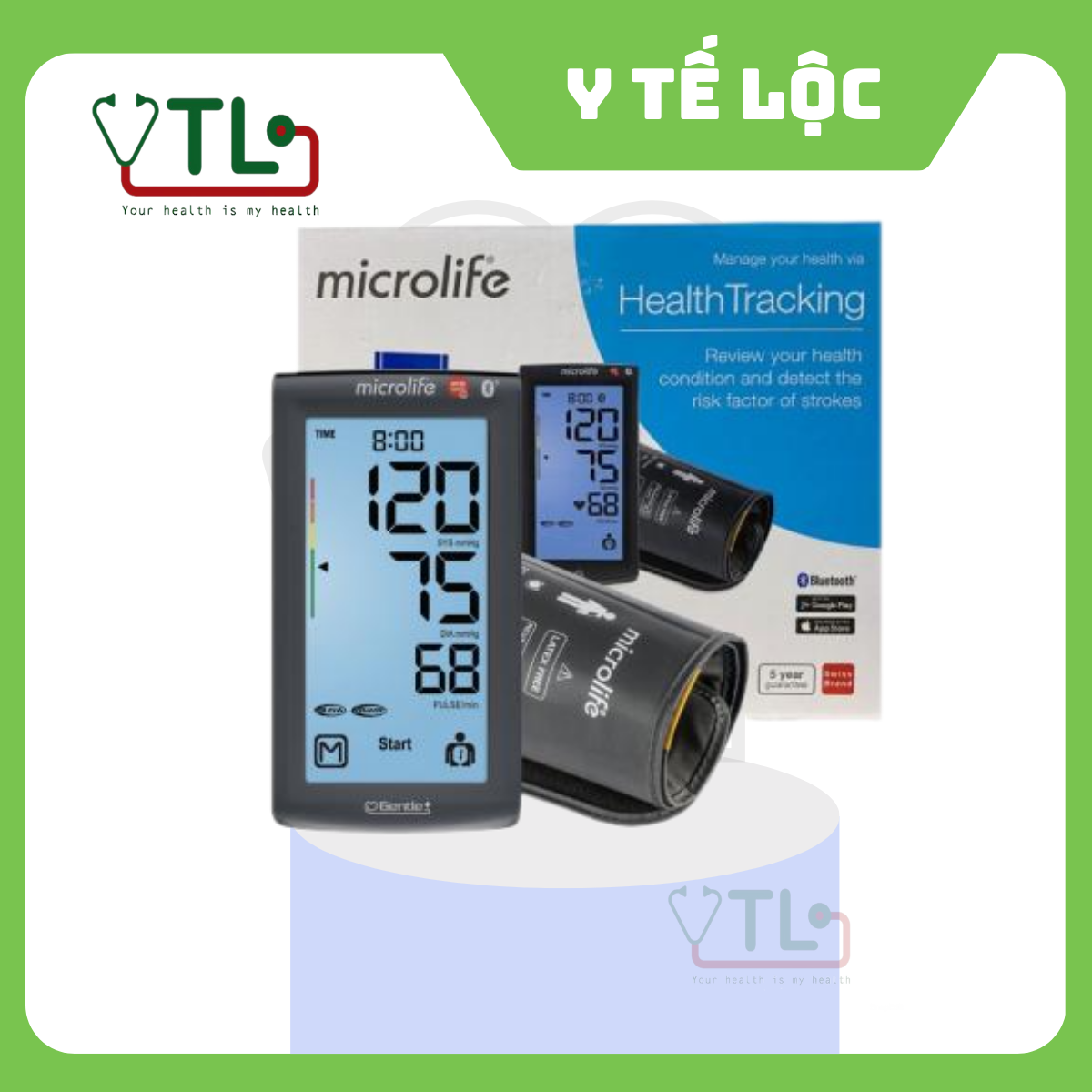Máy đo huyết áp bắp tay Bluetooth Microlife BP A7 Touch BT (công nghệ 4.0 mới nhất)
