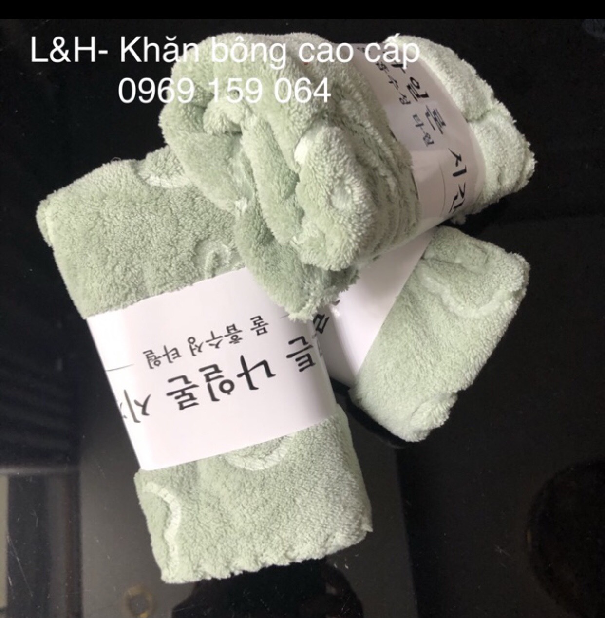 Khăn mặt lông cừu, màu trơn, kt 30x50cm
