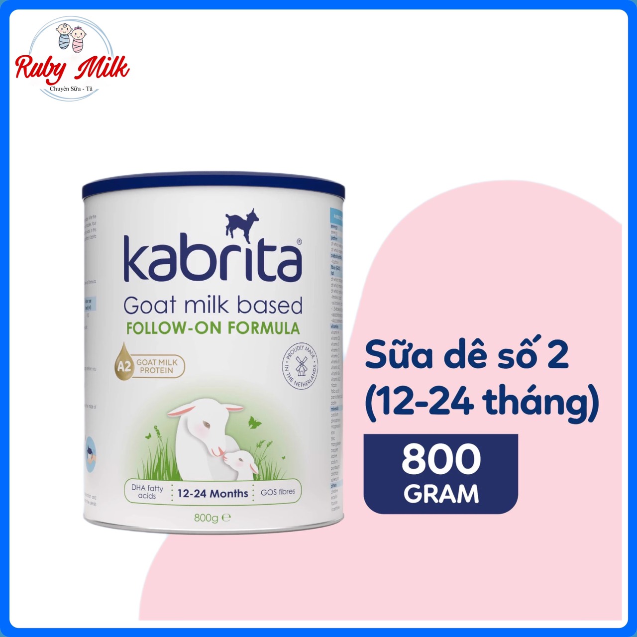 Sữa dê kabrita số 2 lon 800g