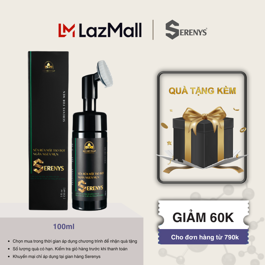 Bọt Rửa Mặt Nam Serenys 150ml