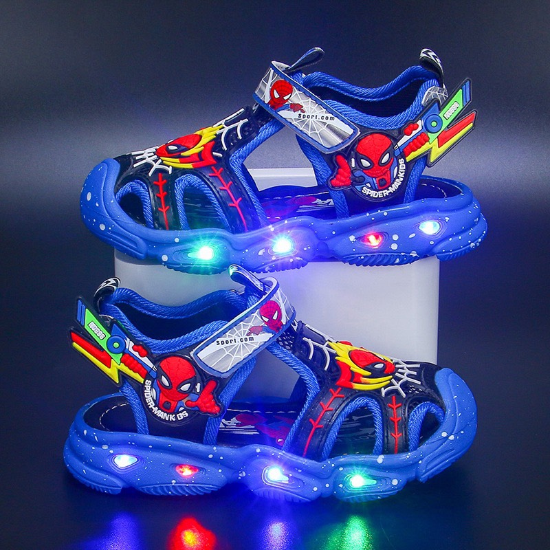 Sandal quai dán siêu mềm CÓ ĐÈN chống trượt cho bé SD002Y, Dép có đèn phát sáng cho bé, Sadanl tap di cho be, Giày tập đi kêu bíp bíp - TOP sản phẩm BabyMall Vietnam