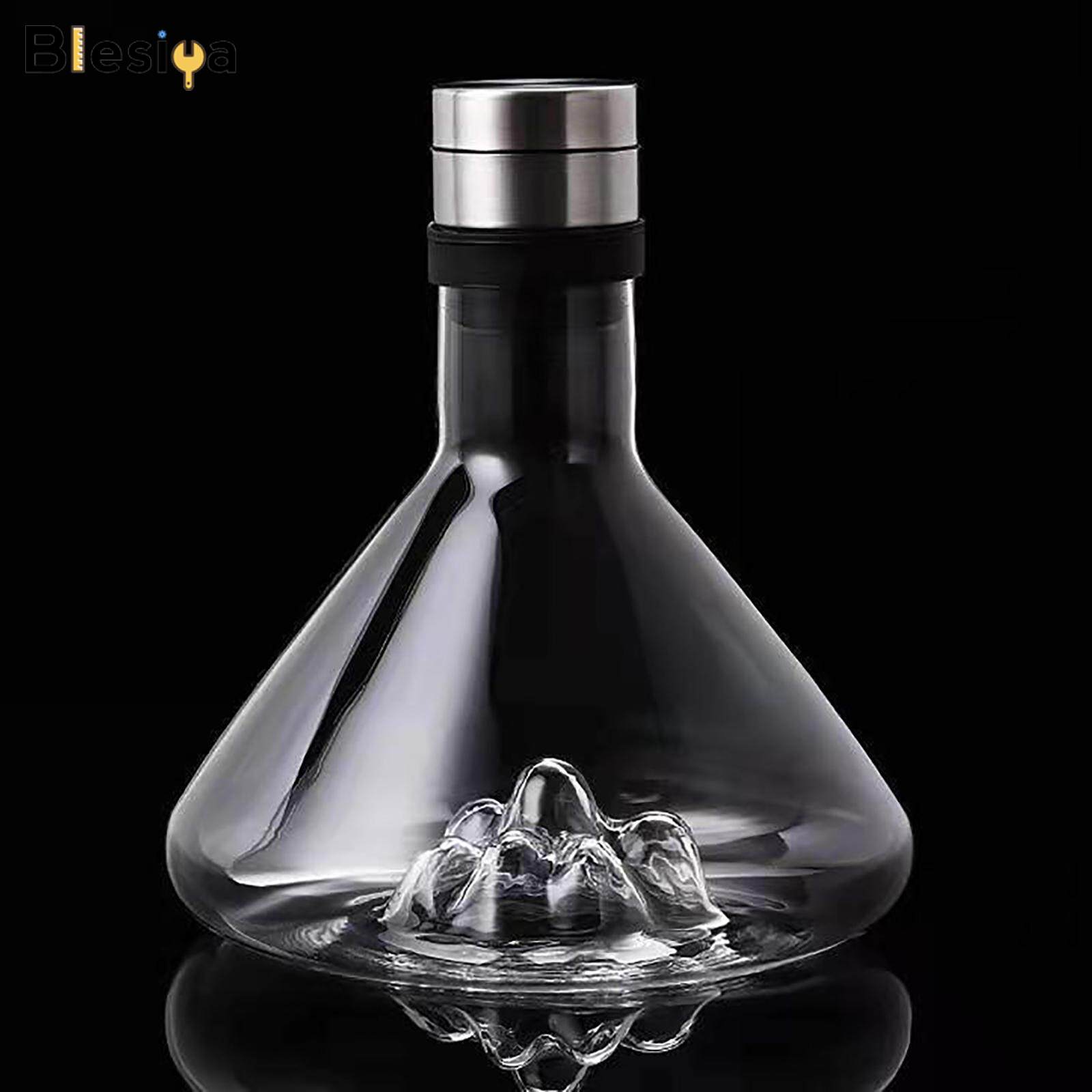 Blesiya Wine Decanter Wine Rack 50.72 oz Carafe Quick Decanting for Home Bar Vodka