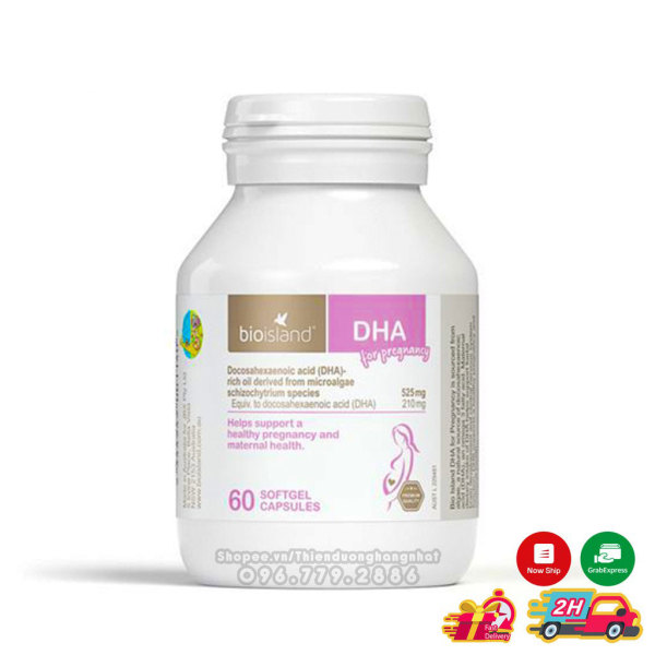 Vitamin DHA Bio Island Cho BÀ BẦU 60 Viên - Úc Date 10/2023] Mẫu Mới