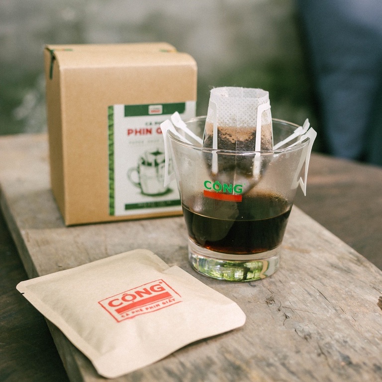 Cà Phê Phin Giấy Cộng Cà Phê 10 Gói X 10 Gr