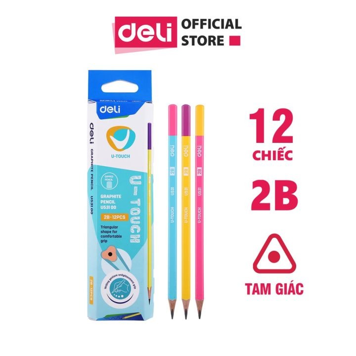 Bút chì tam giác 2b deli eu53100