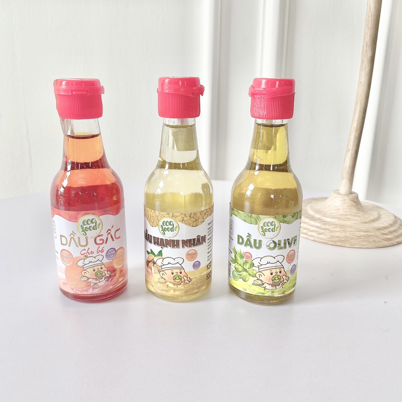 Dầu Gấc, Hạnh Nhân, Oliu, Dầu Ăn Dặm Eco Food 60ml