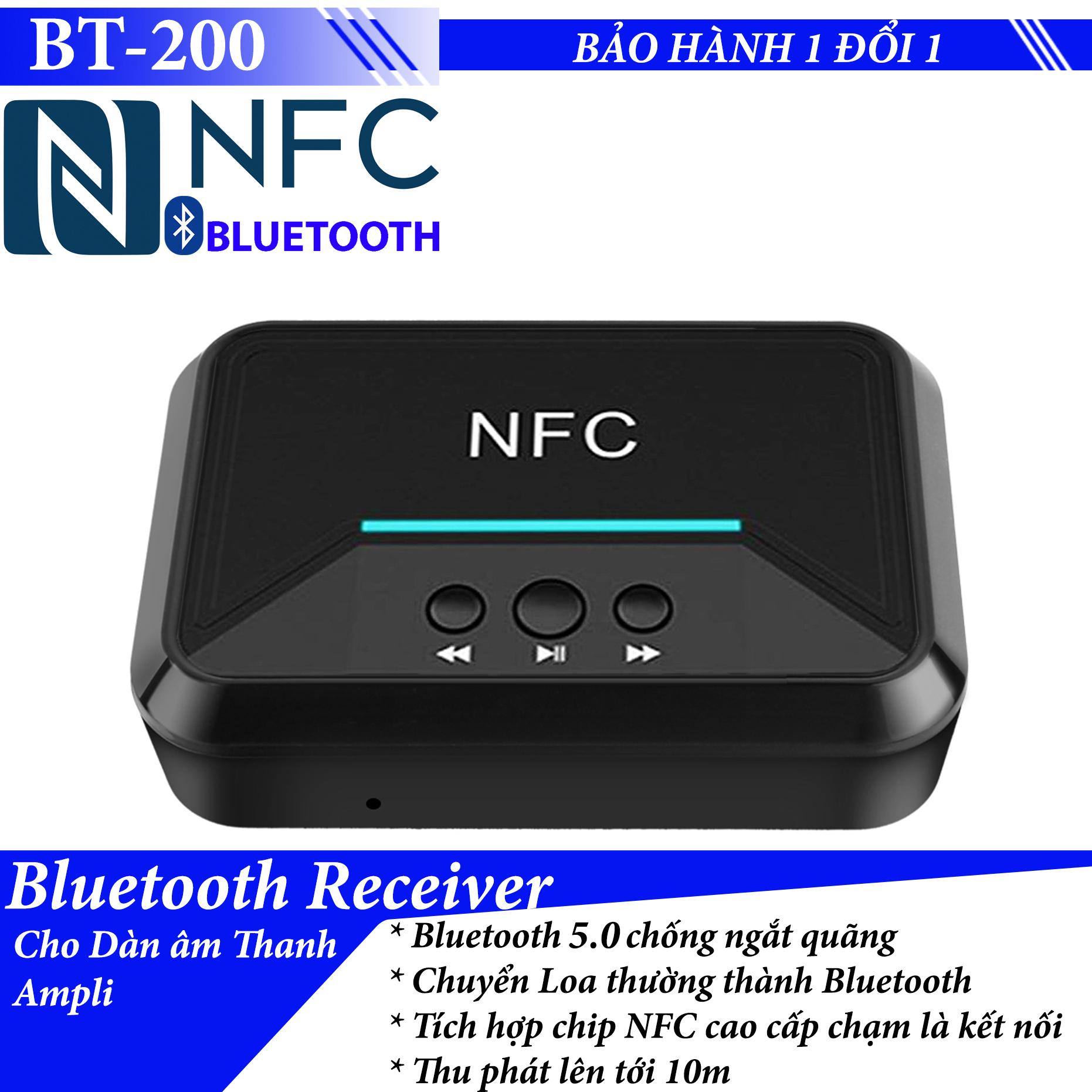 Thiết Bị Nhận Bluetooth Cho Loa Và Amply BT200 NFC - Desktop Bluetooth Receiver
