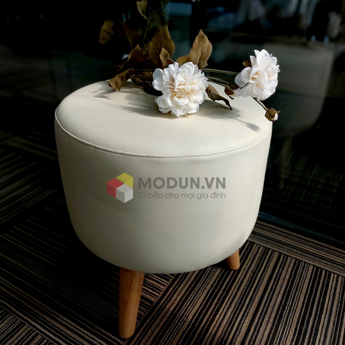Ghế đôn bàn trang điểm phong cách Hàn Quốc