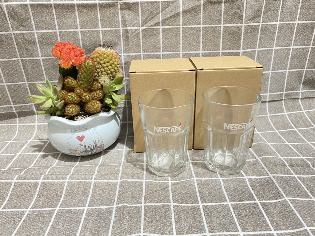 Set 2 ly thủy tinh Nescafe 375ml