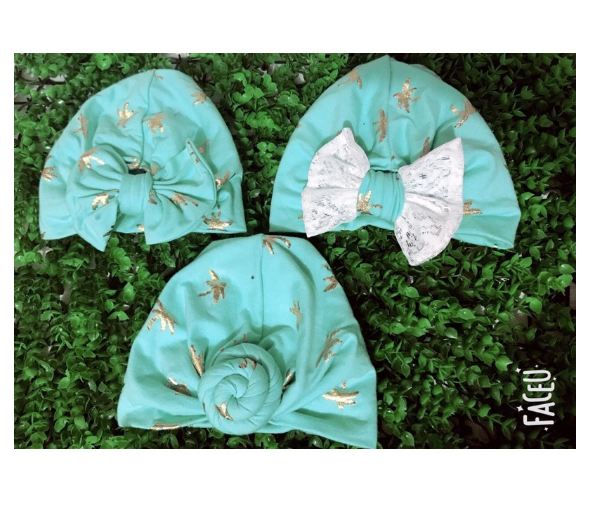 [HCM]Nón turban cho bé freesize từ 5-12 ký (kèm tóc giả)