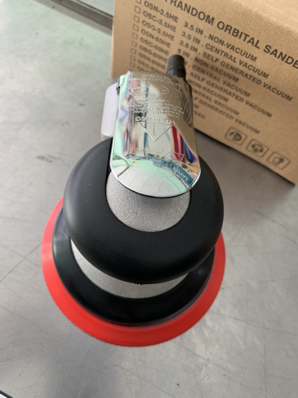 Máy chà nhám hơi Prima, đế 125mm