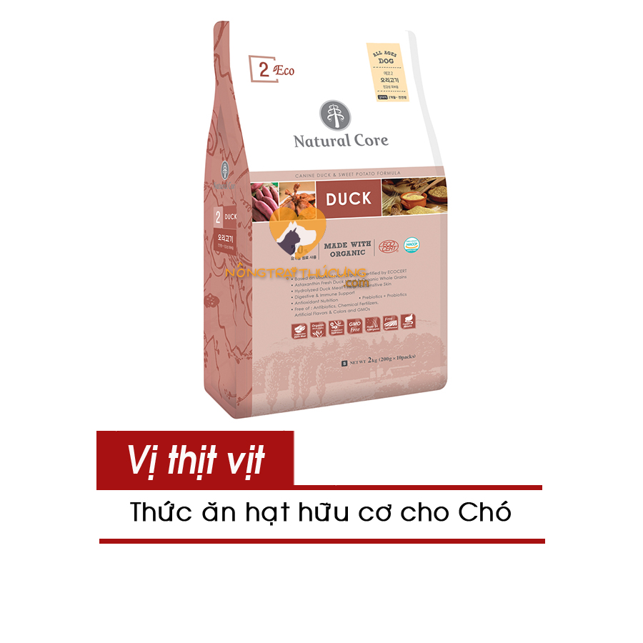 Thức Ăn Hạt Hữu Cơ Cho Chó Natural Core ECO-2 - Vị Thịt Vịt - [Nông Trại Thú Cưng]