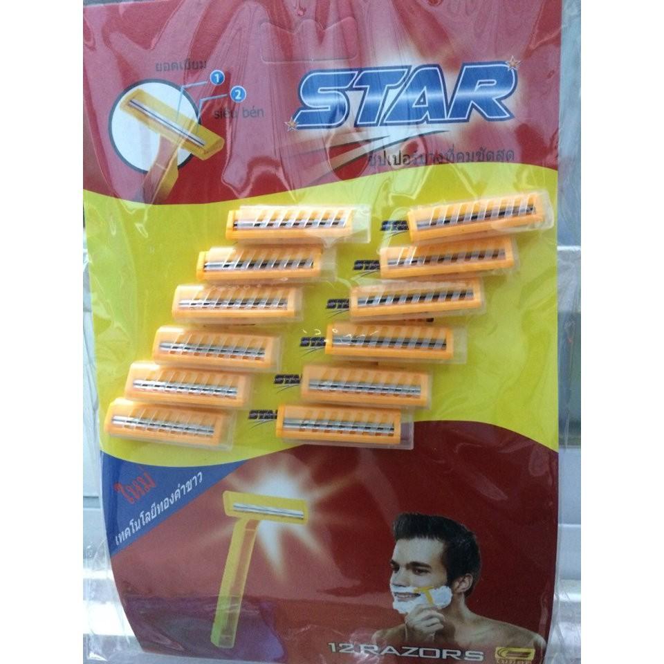 [Combo 24 Cây] Dao Cạo Râu Thái Lan STAR