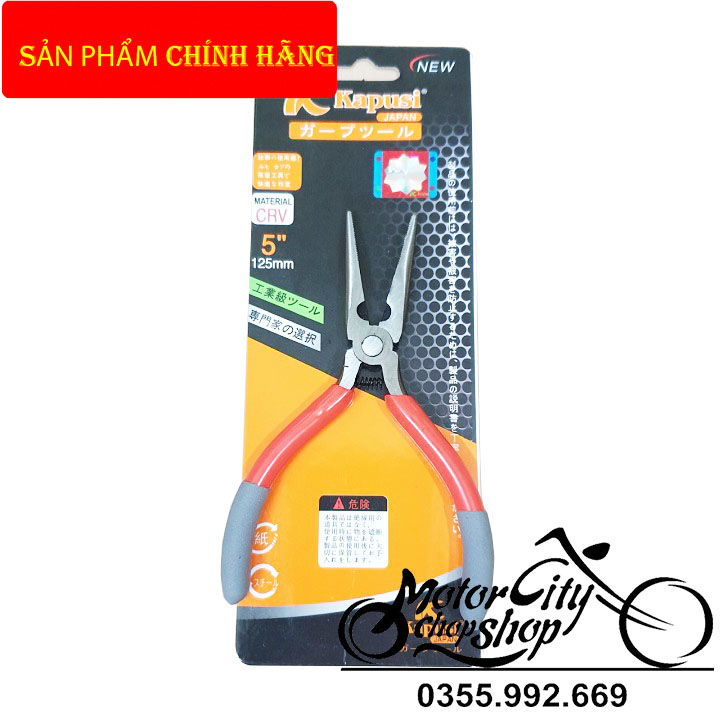 Kìm mỏ nhọn KAPUSI 5 inch JAPAN