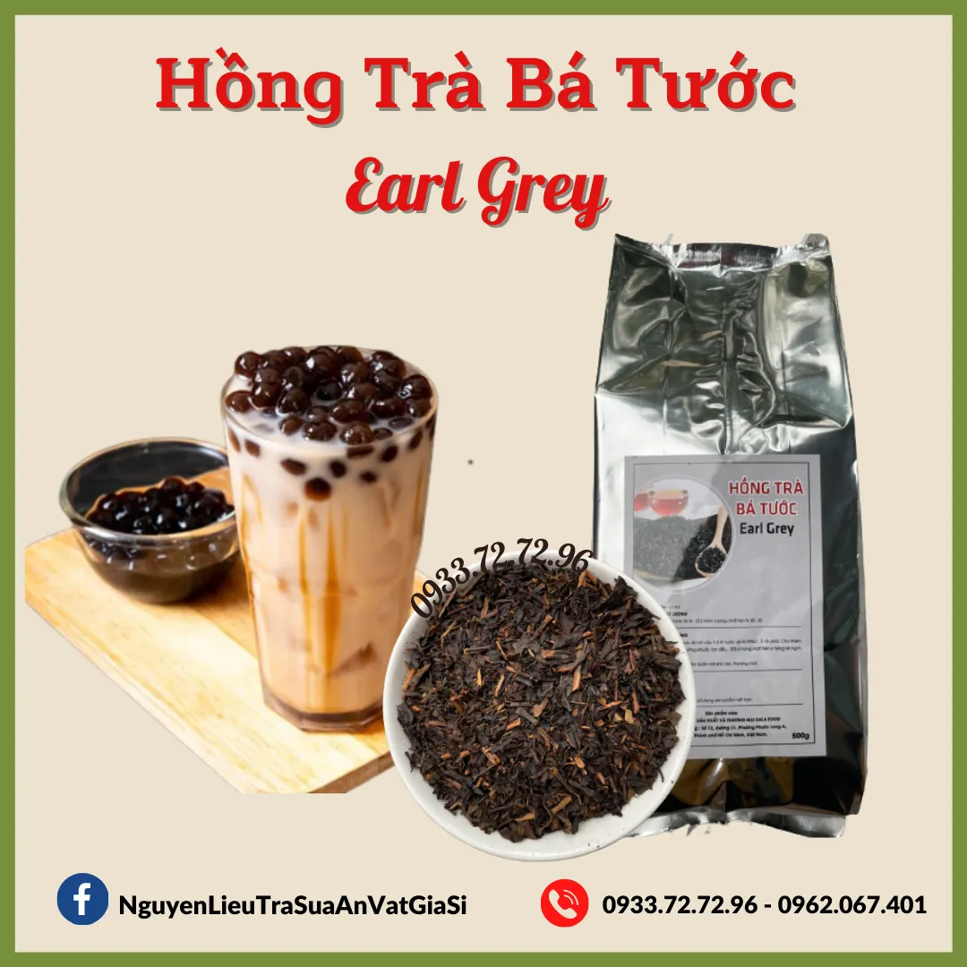 Hồng Trà Bá Tước Earl Grey Pha trà sữa túi 500G (Trà đen)
