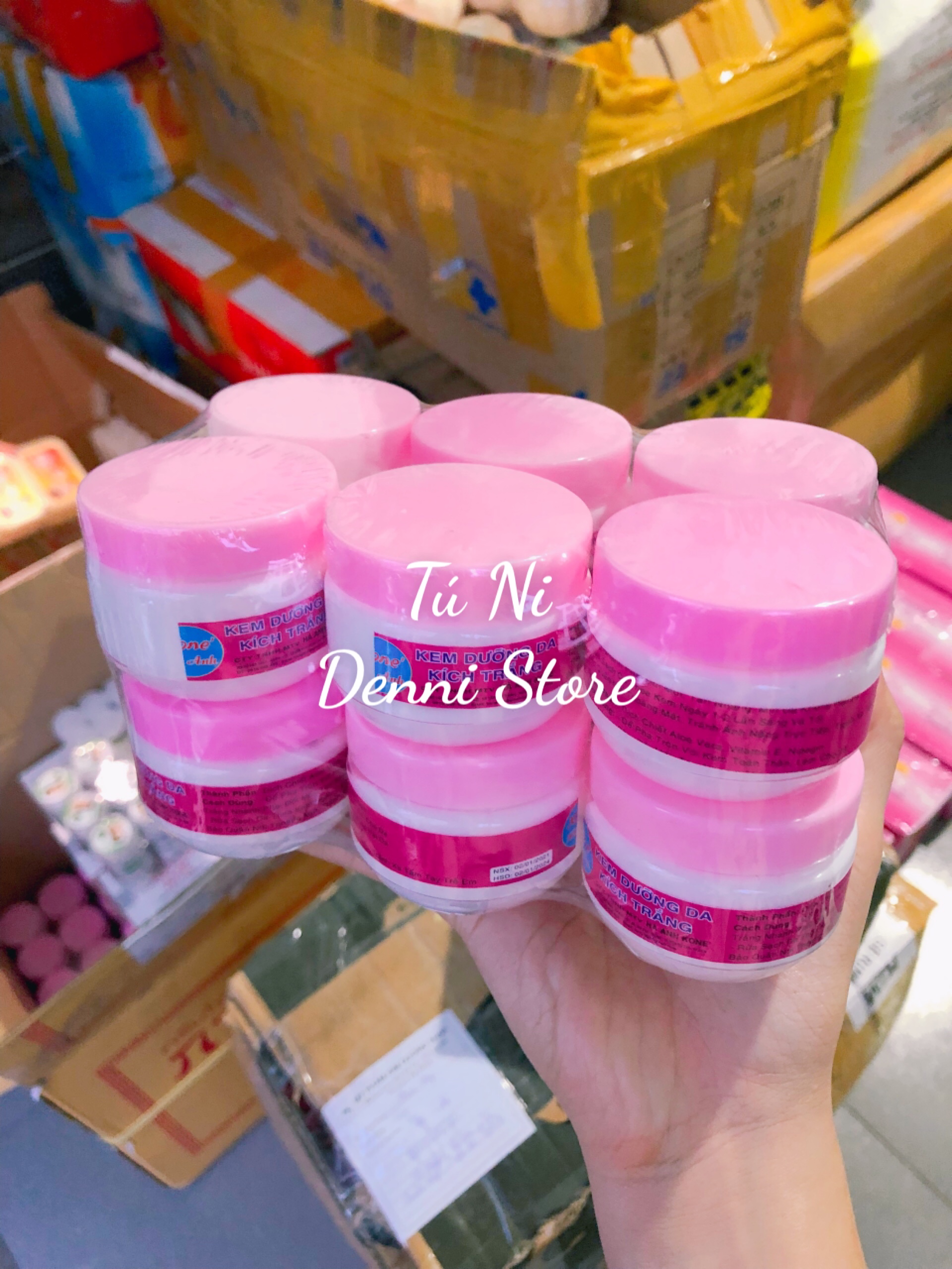 Hủ kem dưỡng kích trắng da nắp hồng