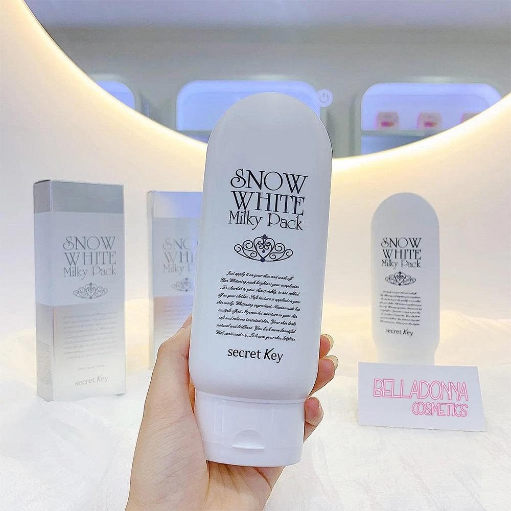 Kem Tắm Trắng Da Mặt Và Toàn Thân Secret Key Snow White Milky Pack 200g