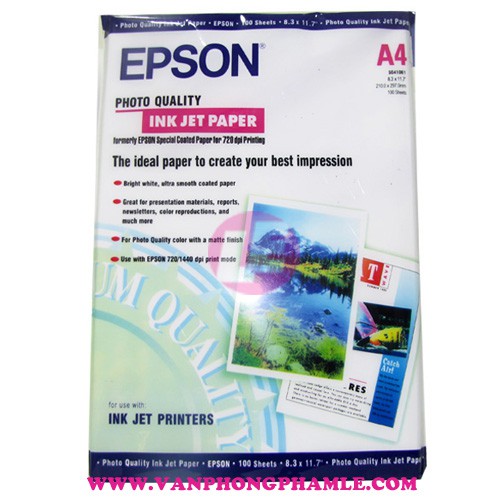 Giấy thuốc in màu Epson A4 S041061 (mỏng) (100 tờ)