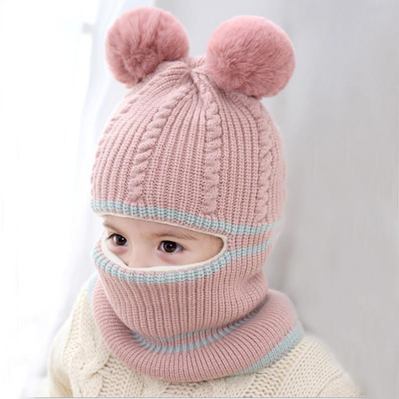 Mũ len liền khăn cổ Ninja cực ấm cho bé