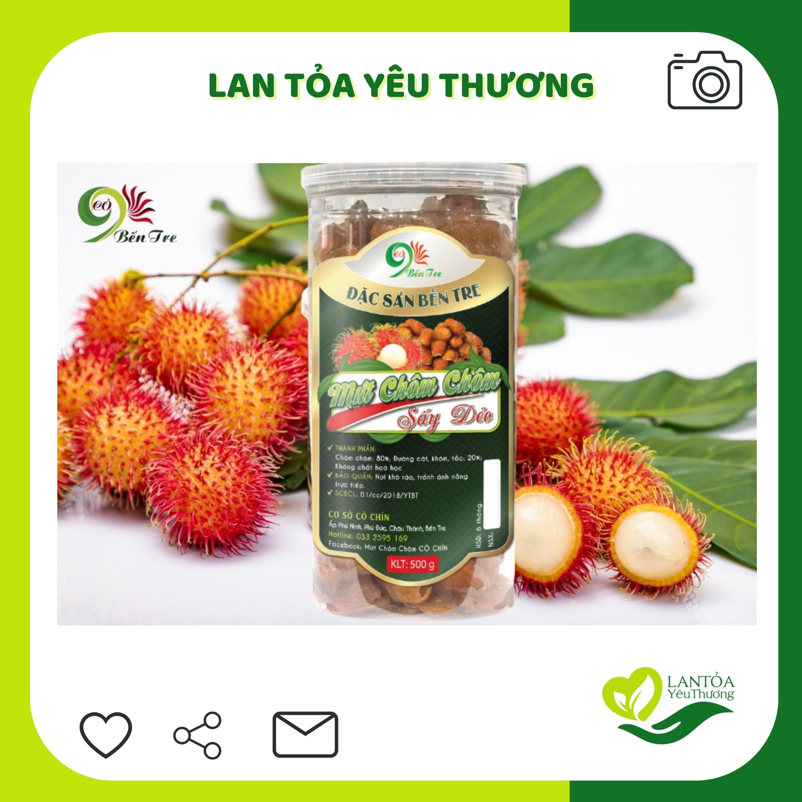 Mứt chôm chôm sấy dẻo thơm ngon còn hạt 500g