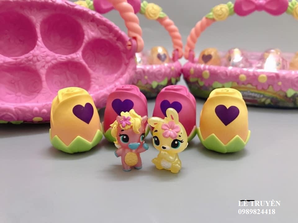 [HCM]Giỏ trứng Hatchimals hoa hồng