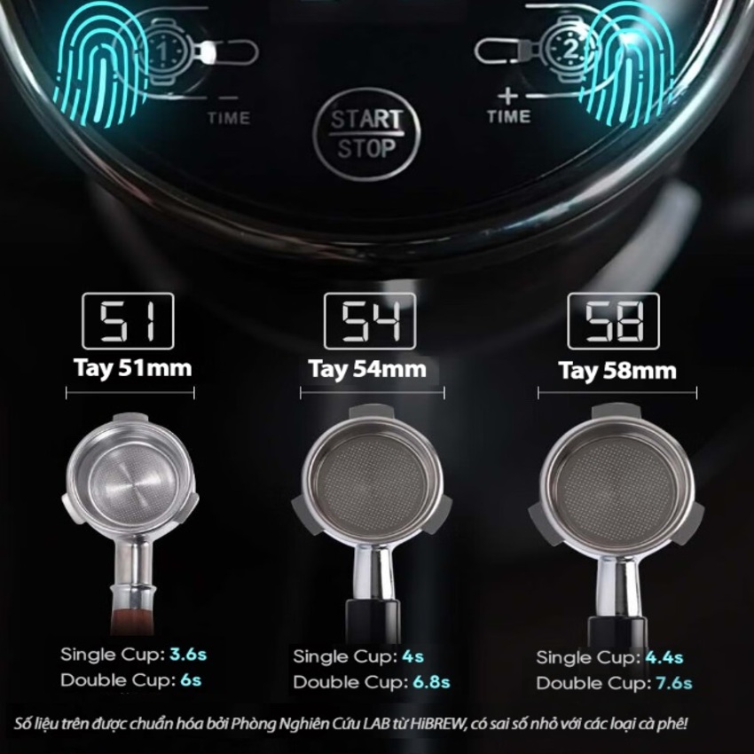 Máy xay hạt cà phê tự động tích hợp 34 chế độ xay thương hiệu HiBREW G3, công suất 220W (Bảo Hành 1 Năm)