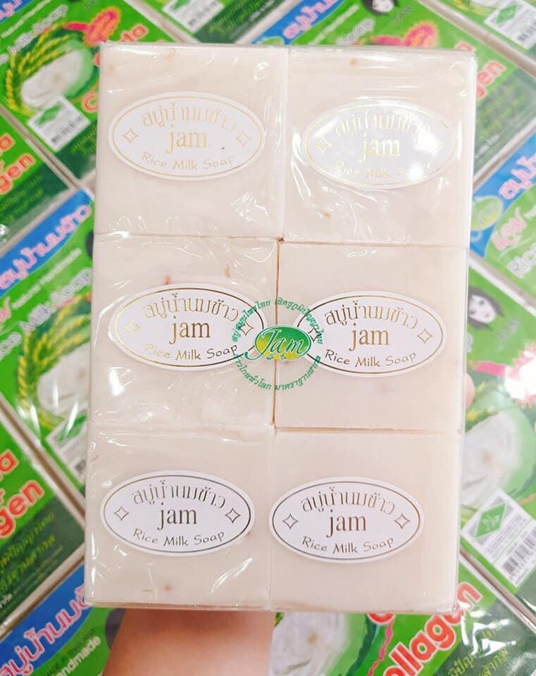 COMBO 12 CỤC (1 LỐC) XÀ PHÒNG CÁM GẠO THÁI LAN THÁI LAN JAM RICE MILK SOAP