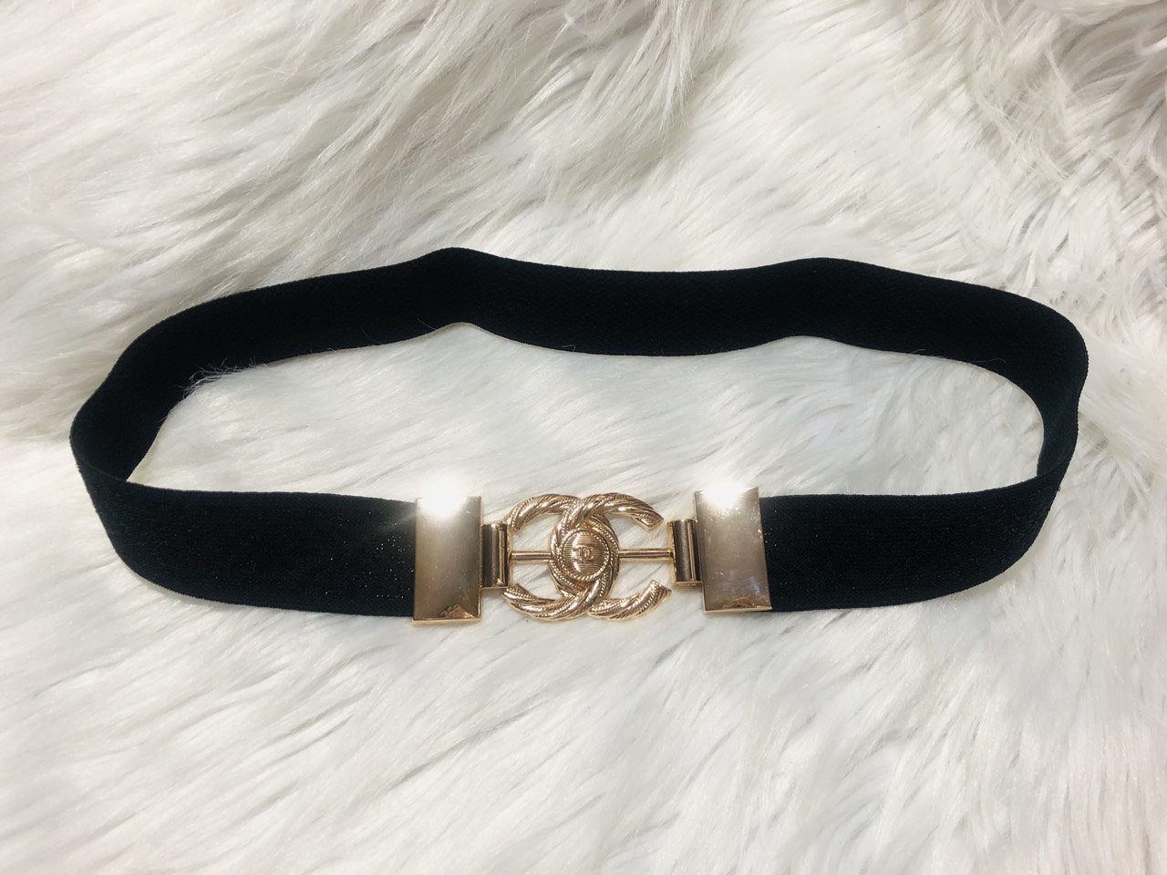 [HCM] Thắt lưng thun nhũ bản 3cm. Phối logo
