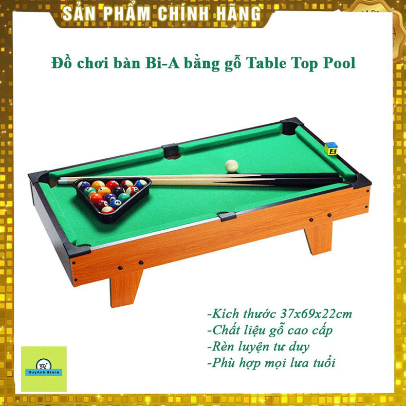 Đồ chơi bàn bi-a bằng gỗ table top pool table ttp-69 kích thước 70x40cm- đồ chơi cho mọi lứa tuổi