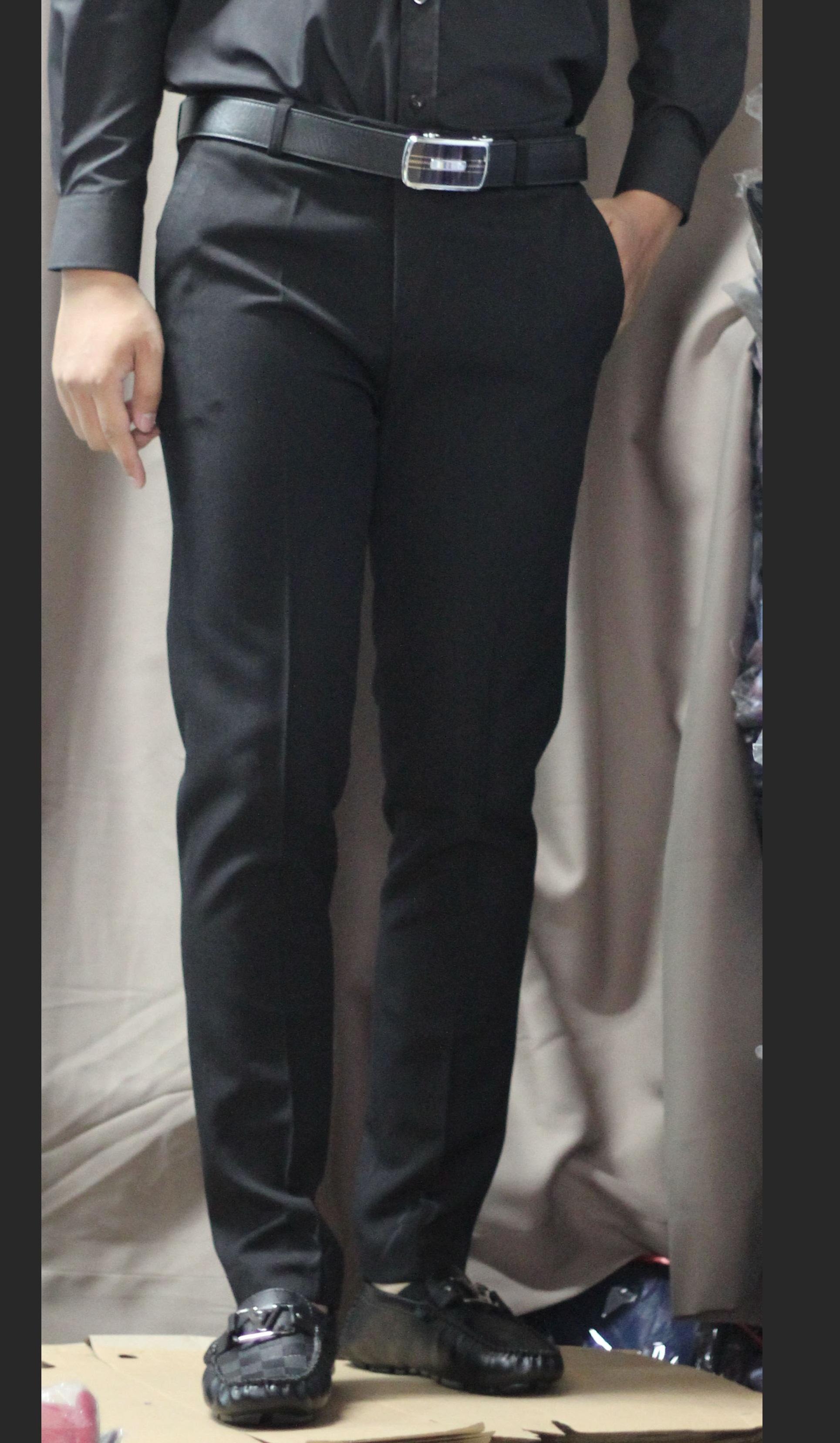 Quần âu đen nam vải đẹp Có Bigsize