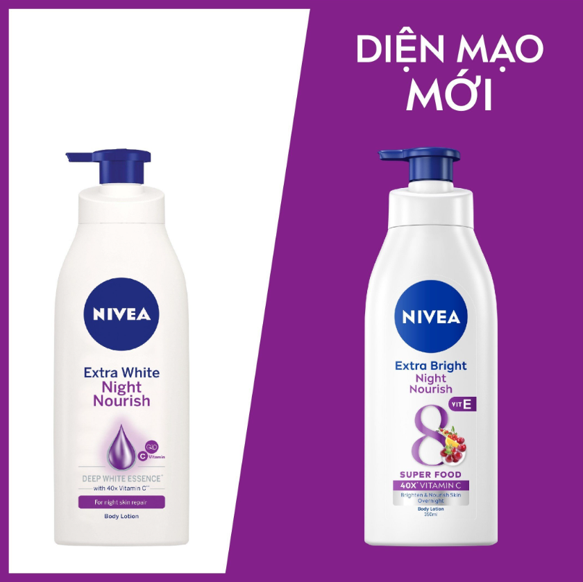 Sữa Dưỡng Thể Trắng Da Nivea Ban Đêm 350ml