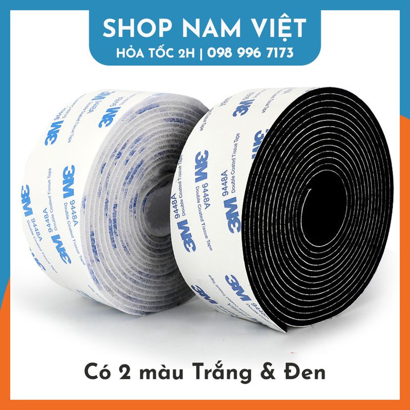 (Bán Lẻ 1 Mặt Gai Hoặc Bông) 1 Mét Velcro Kèm Keo 2 Mặt