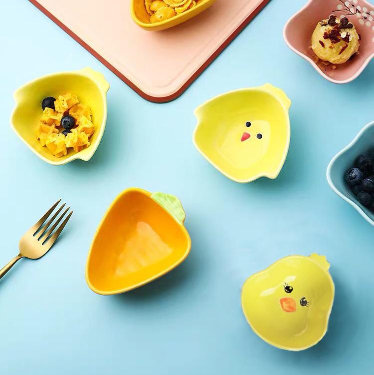 Bát, đĩa sứ ăn dặm kiểu Nhật cho bé (Được chọn mẫu)