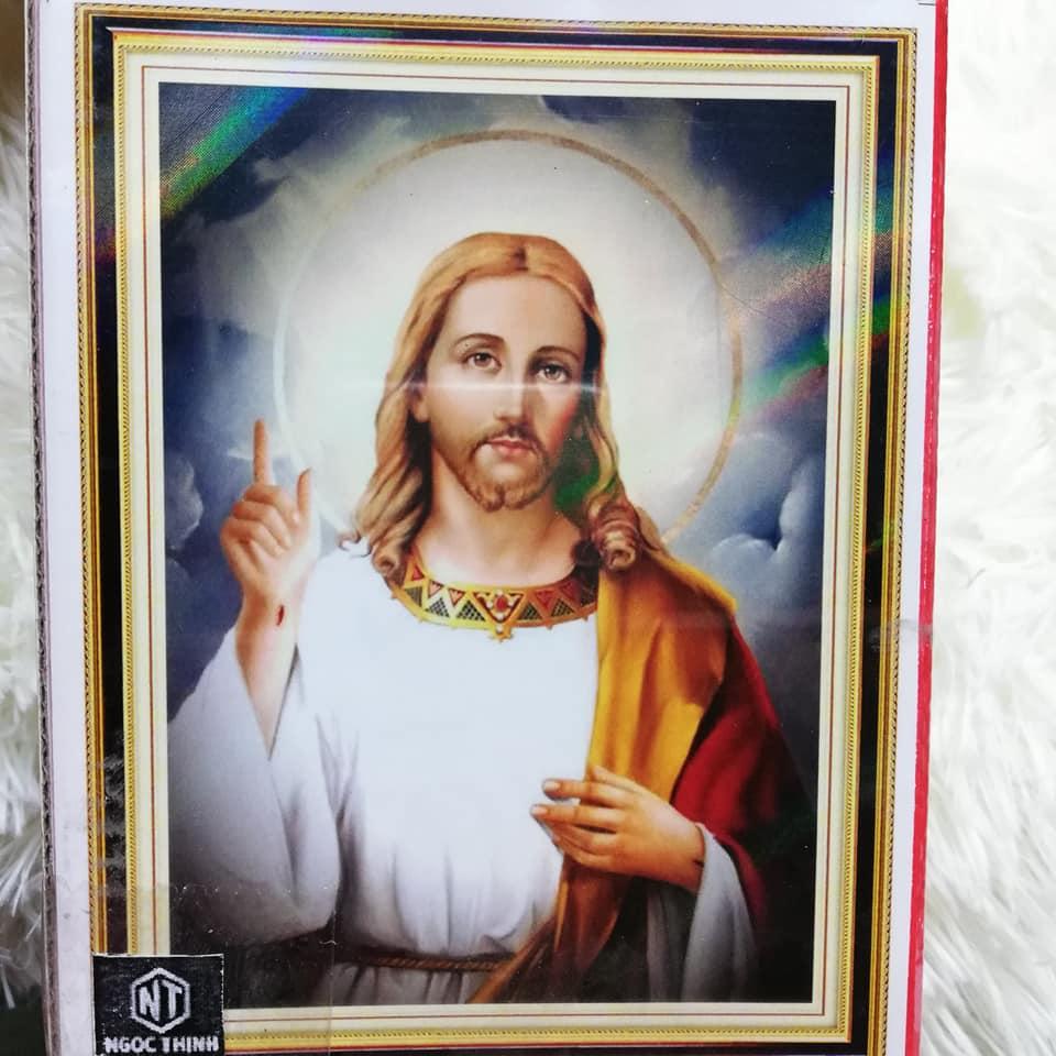 Tranh đính đá Đức thánh Chúa Jesu kt 33x25cm