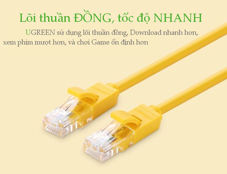 Cáp mạng đúc sẵn Cat5e dài từ 1M đến 10M Ugreen