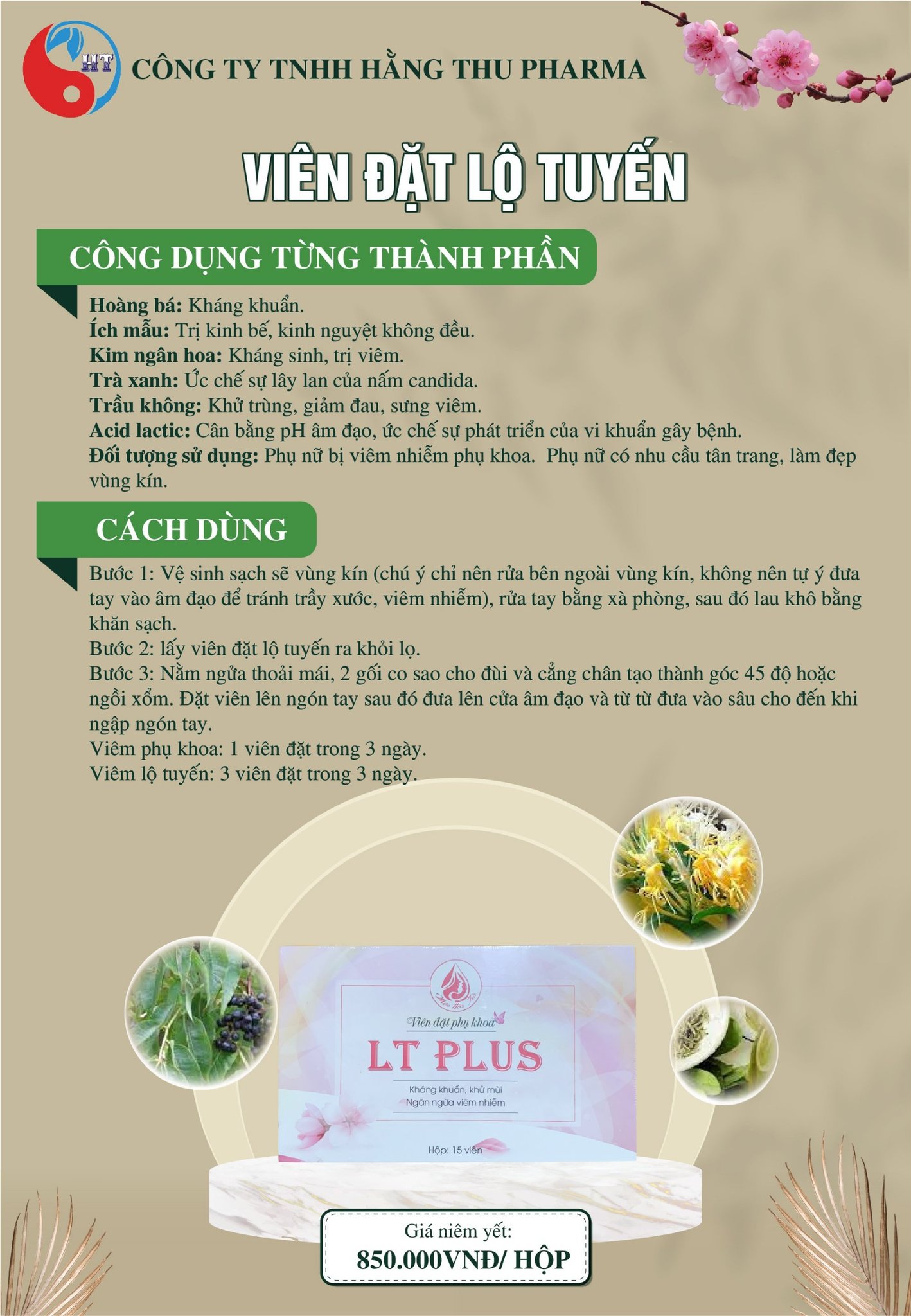 Viên Đặt Viêm Lộ Tuyến Hằng Thu