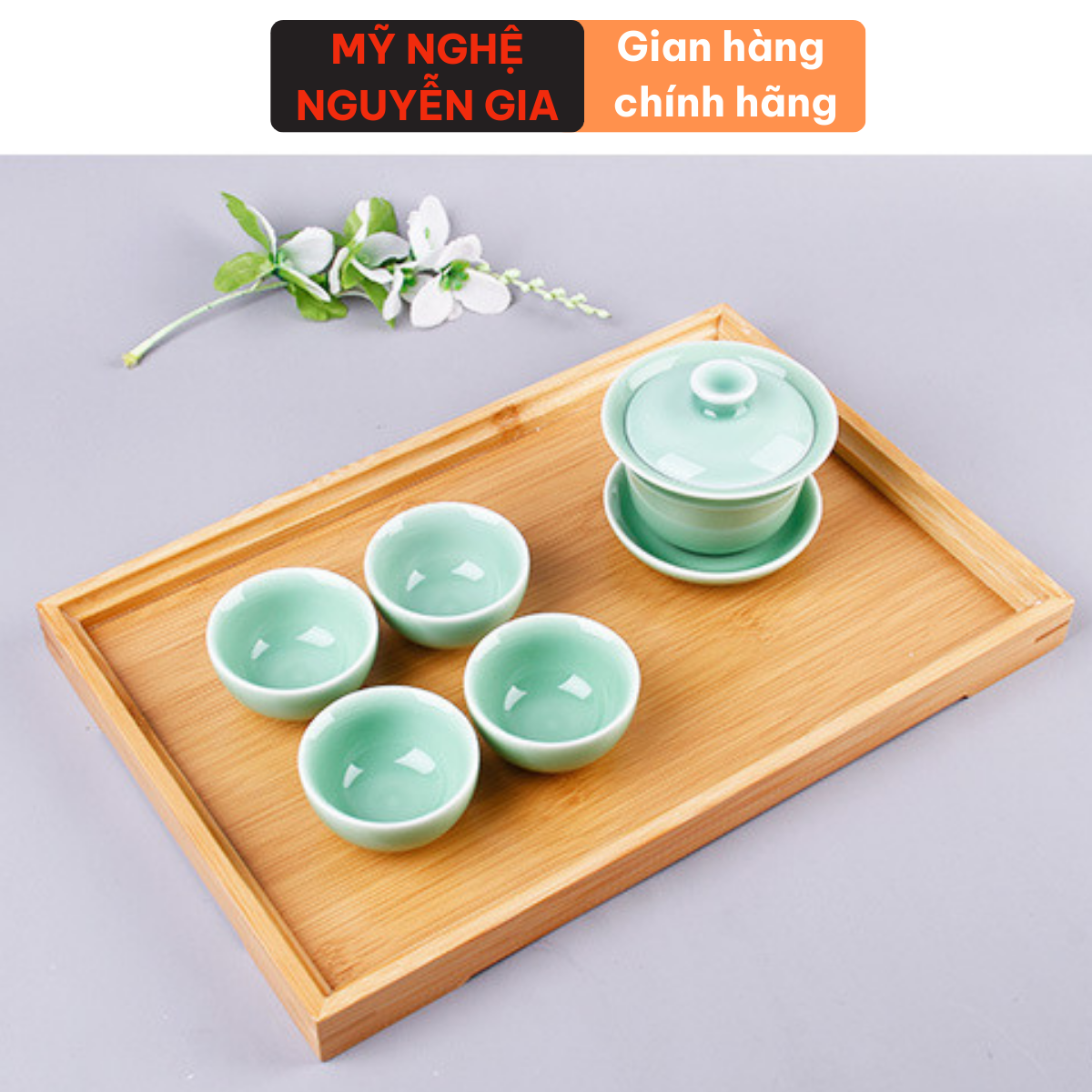 Khay gỗ tre decor đựng trà bưng bê đồ ăn đa năng