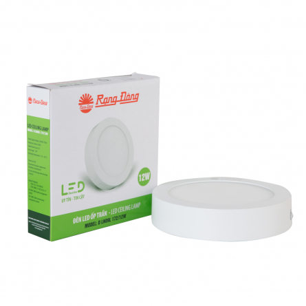 Đèn LED ốp trần LN09 172/12W 6500K SS [viền dày]