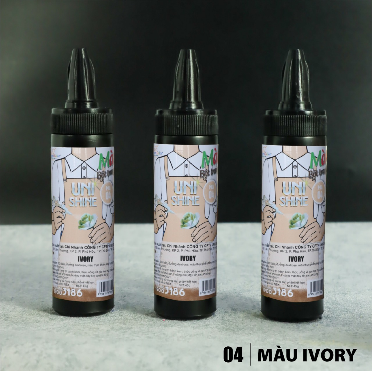 Màu Bột Phun Thực Phẩm 45g Da Ivory (Flour food color Daivory) - MS04 - Unicorn Color