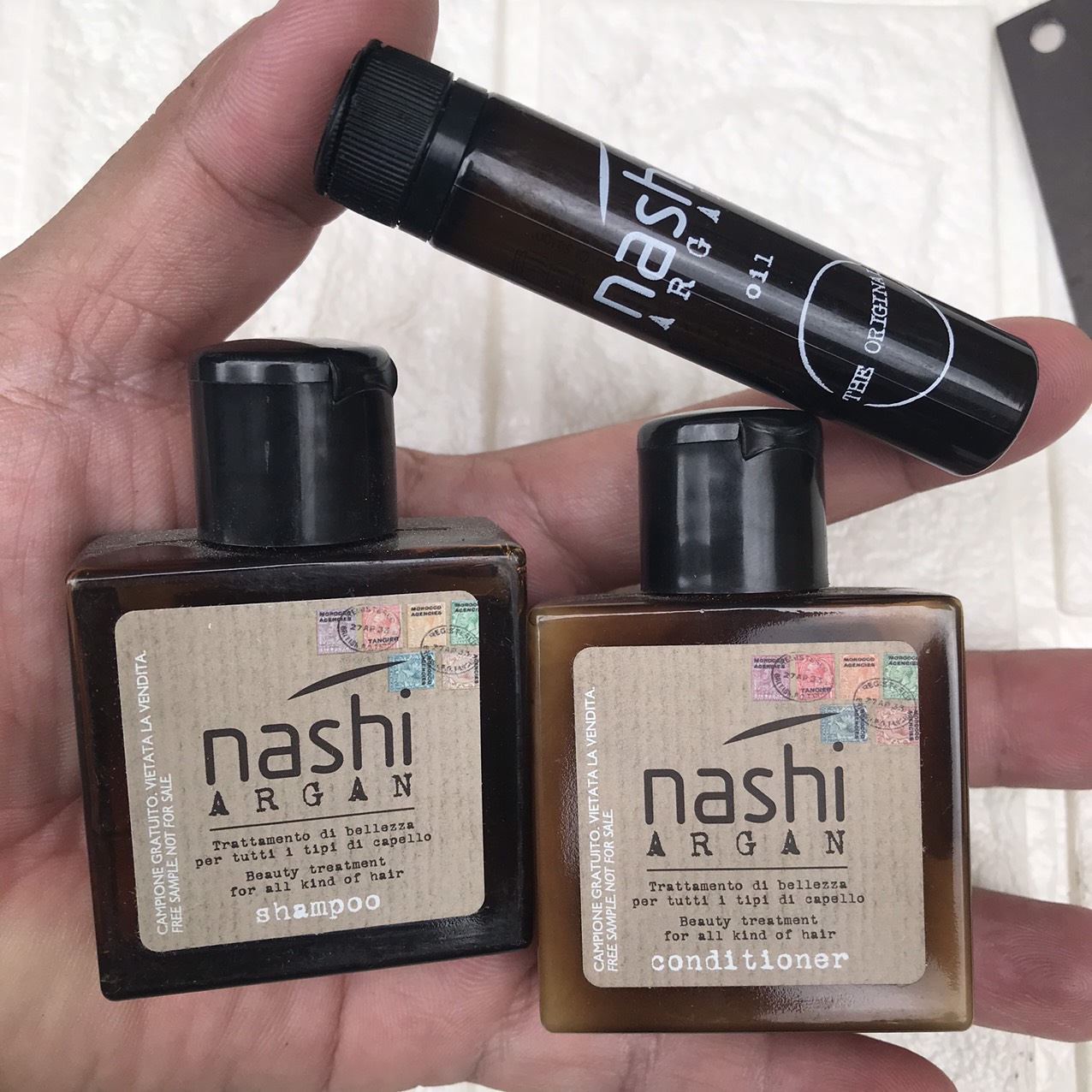 Bộ Nashi Argan Mini phục hồi tóc hư tổn