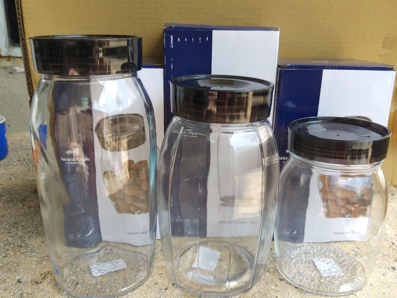Lọ thủy tinh nắp vặn mica siêu kín, nhiều dung tích