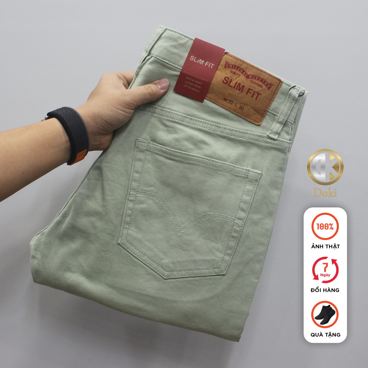 [Gift socks] khaki pants male color luminous recording ka-11, khaki pants male jeans designs hug tops, quality stretchy fabric cool-Doki
