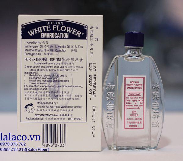 [HCM]Dầu trắng Hoe Hin ( Dầu Bạch Hoa) 20ml -HongKong