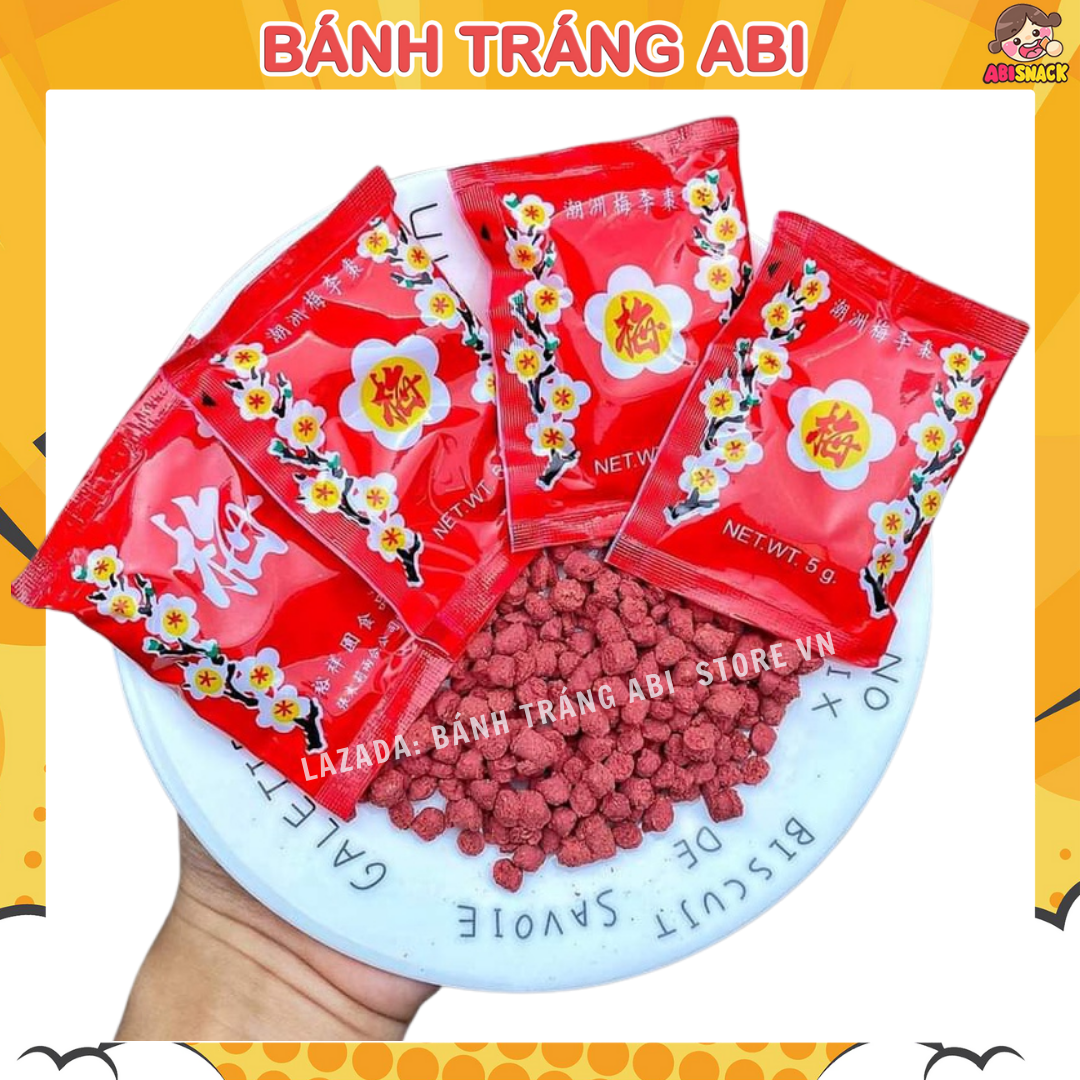[Món ăn tuổi thơ] Combo 5 bịch Kẹo Ô Mai Xí Muội Hoa Anh Đào Thái Lan Gói Đỏ 5g