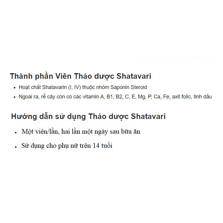 Himalaya shatavari - Hàng nội địa Ấn Độ