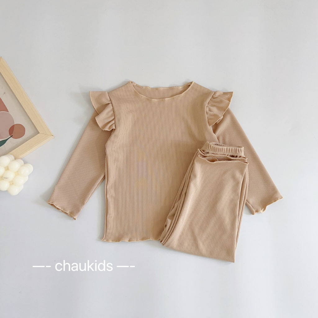 Set bộ len tăm cánh tiên bé gái size 6-16kg