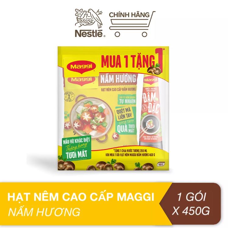 Tặng 250ml dầu Meizan_Hạt nêm nấm hương Hạt Nêm Maggi 450g