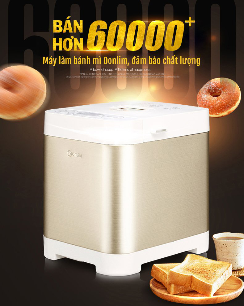 Máy làm bánh mì tự động gia dụng Donlim